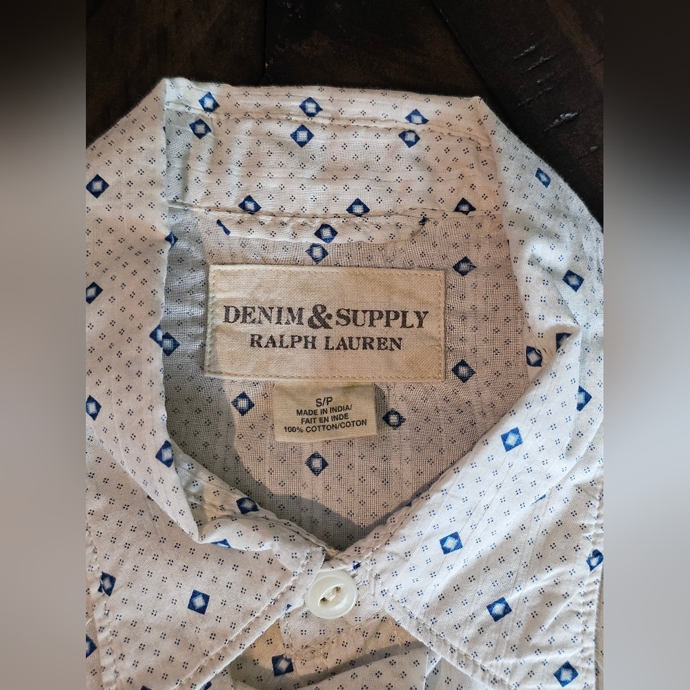 Denim & Supply Ralph Lauren Western Style Pearl Snap Closure Men's Small